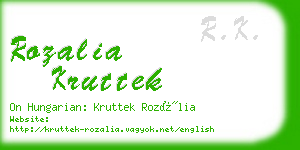 rozalia kruttek business card